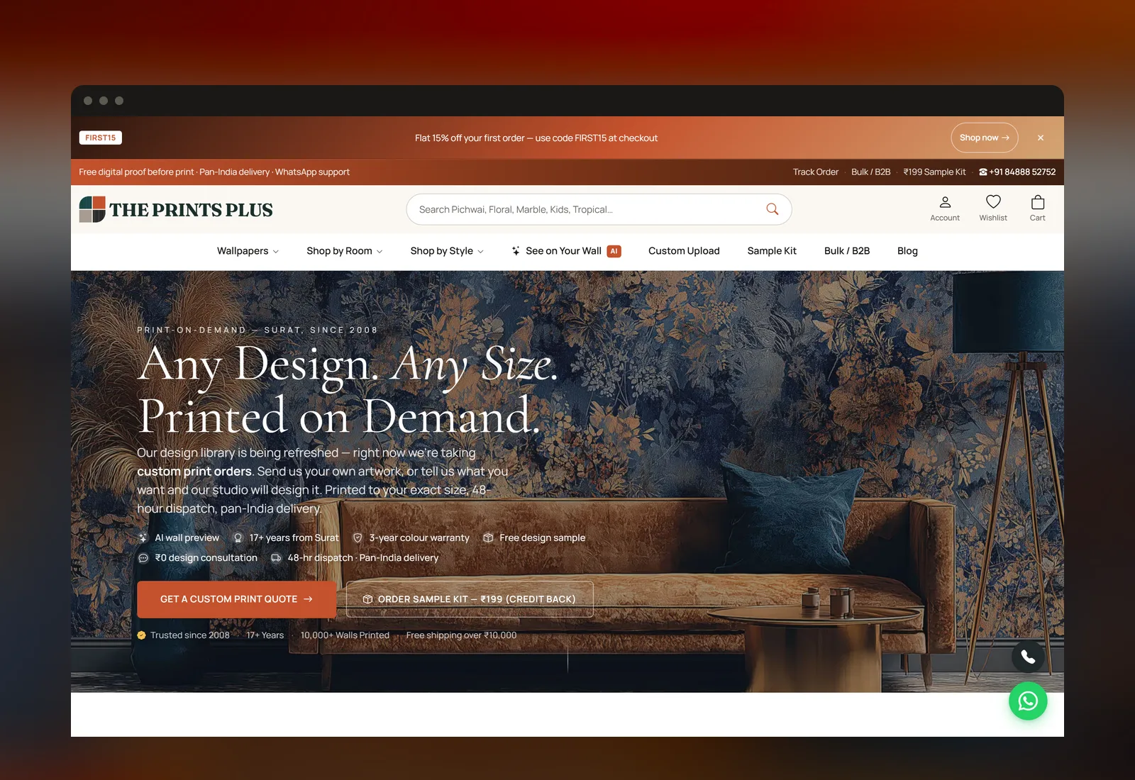 The Prints Plus storefront
